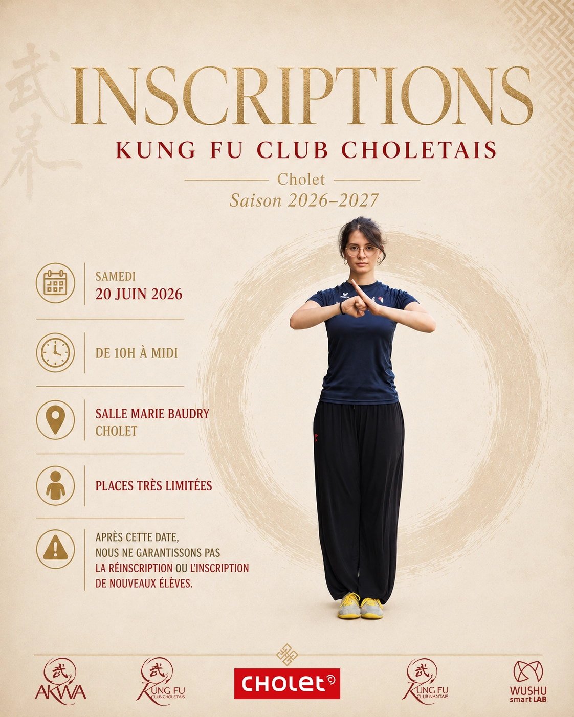 Affiche Inscriptions saison 2026-2027 — 20 juin 2026