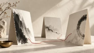 Illustration de La Chine avait-elle vraiment une « philosophie » au sens occidental — composition de papier, encre et rouge.