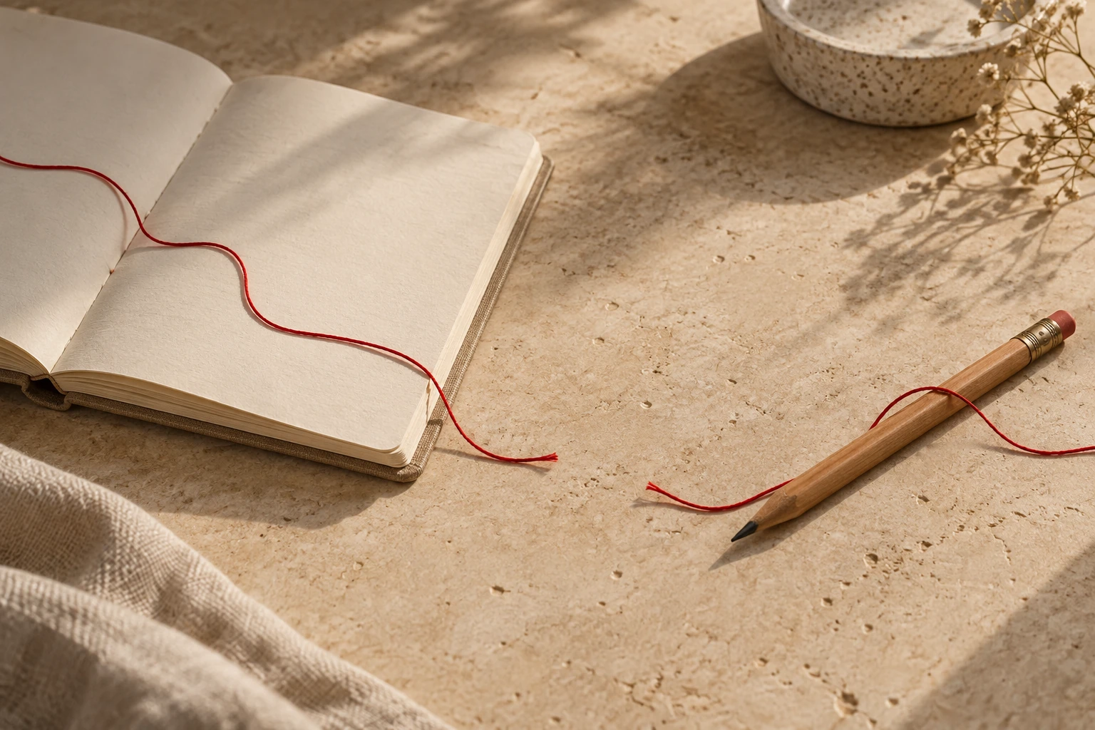 Lire avant de transposer — composition éditoriale en matières et objets.